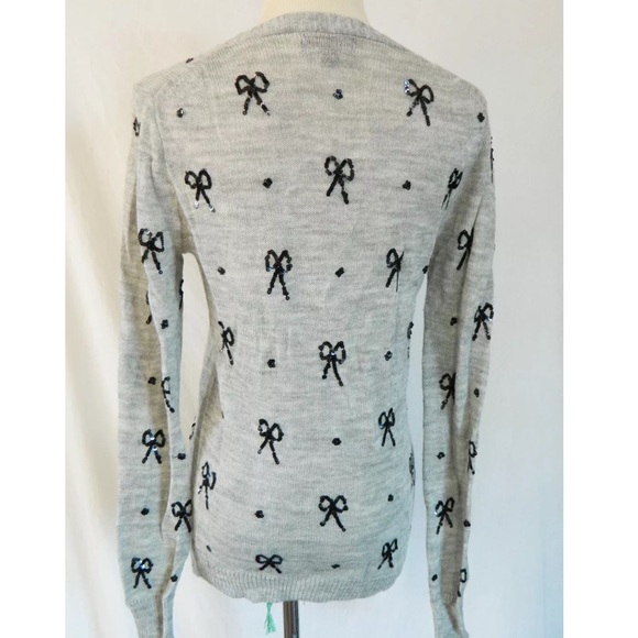 J Crew Alpaca Blend Sequin Bow Cardigan Sweater S - Picture 3 of 8